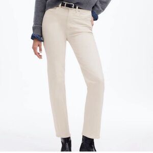 Madewell Women’s ’90s Straight Jeans Vintage Canvas Cream High Rise Size 30
